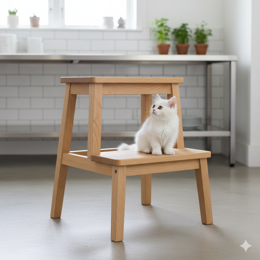 Two Step Wooden Stool